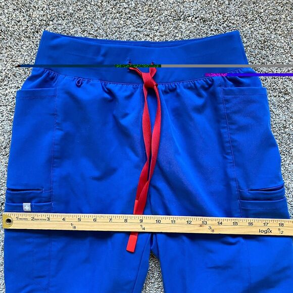 Figs Scrubs Women XS Set Top and Cargo Pants Blue Medical - Picture 11 of 15